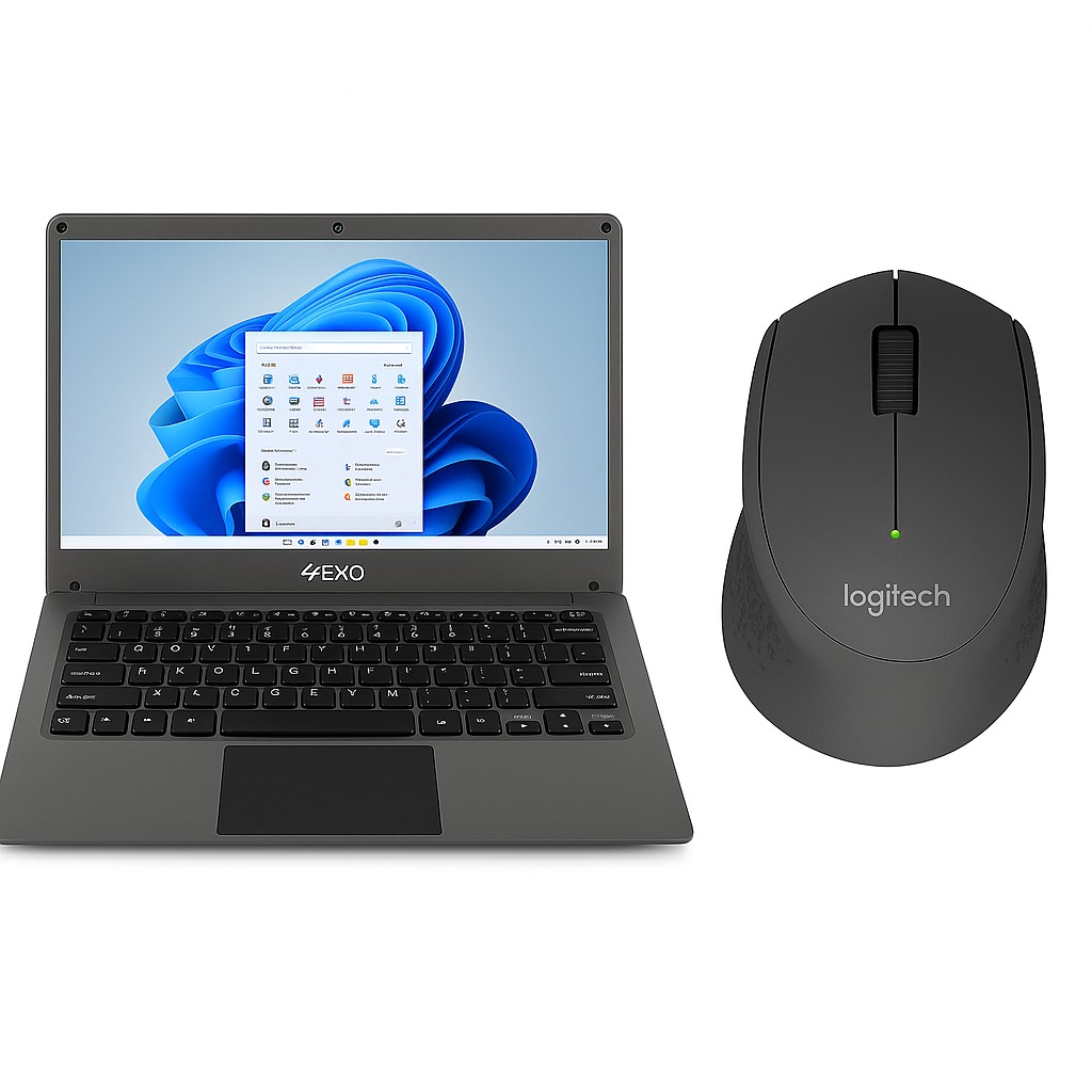 COMBO NOTEBOOK EXO XR2 CELERON 4GB 128G + MOUSE LOGITECH M280